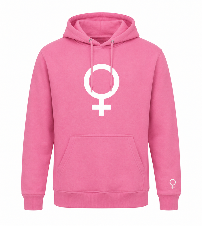 Venus Symbol Statement Pink Hoodie
