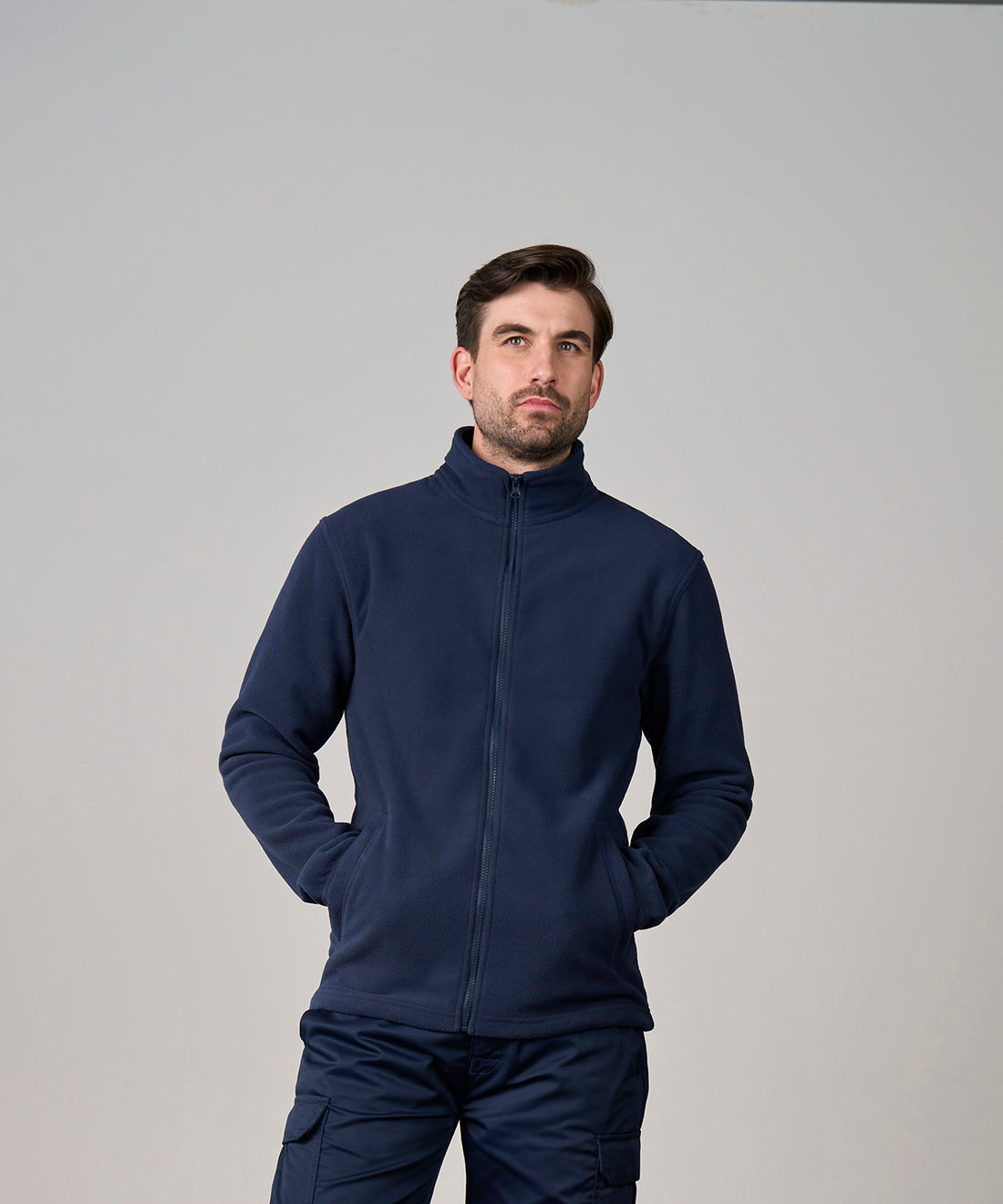 Personalised Work Fleece worn by a model