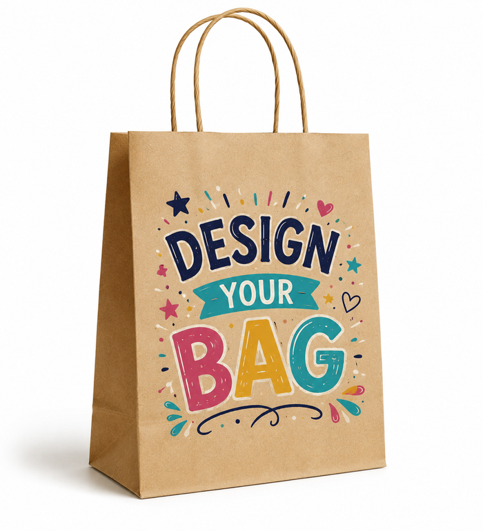 Design Your Own Party Bag — Personalised Kraft Paper Bags | S/M/L Bundle UK