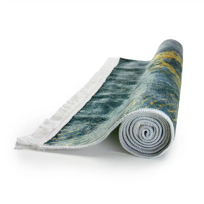 Kaaba Seccade Prayer Mat - Grey & Gold
