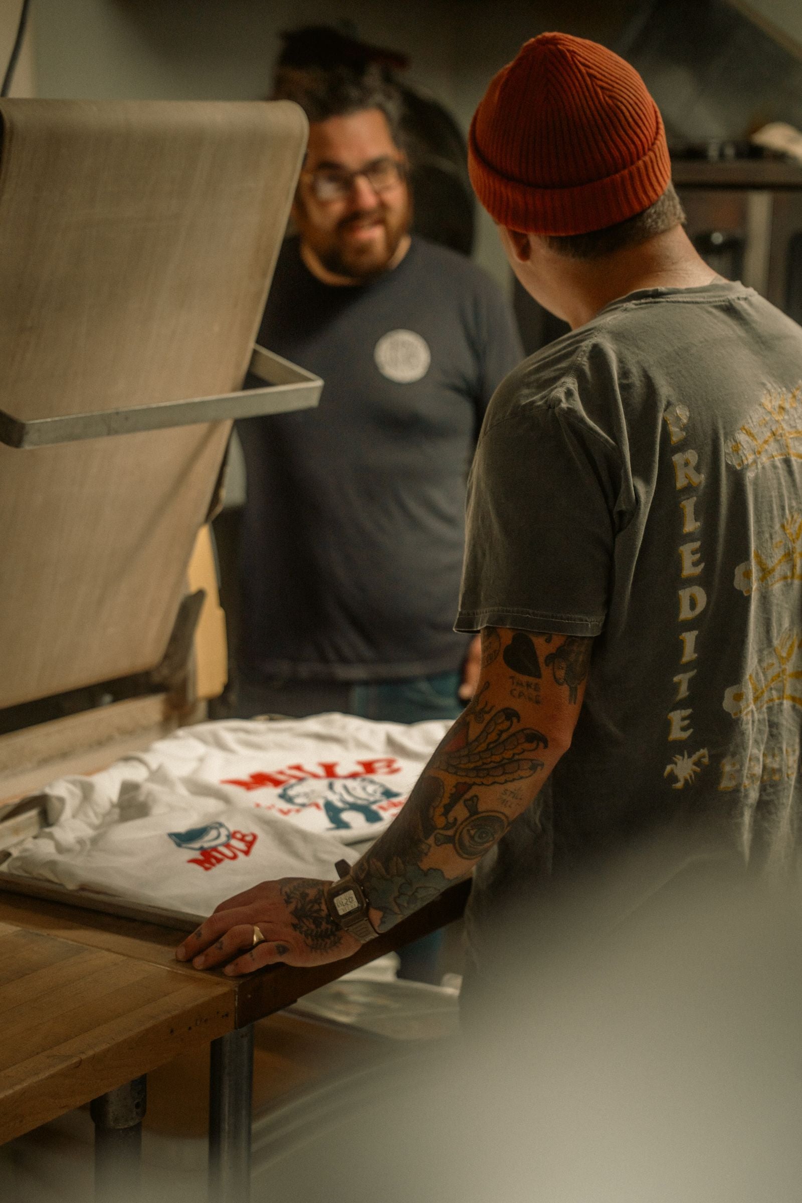 Printing a design onto a t-shirt