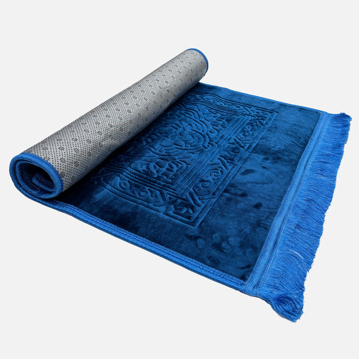 Soft Velvet Prayer Mat - Royal Blue