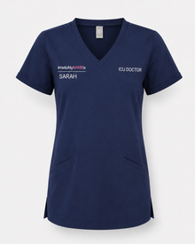 Personalised Women's Stretch Scrub Tunic