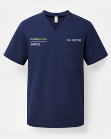Personalised Men's Stretch Scrub Tunic
